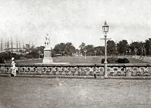Eden Prints: Statue of Sir William Peel, Eden Gardens, Calcutta, India