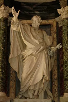 Catholic Collection: Statue of St Peter, Basilica di San Giovanni in Laterano