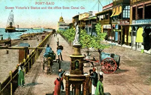 Victorias Prints: Statue and Suez Canal Office, Port Said, Egypt