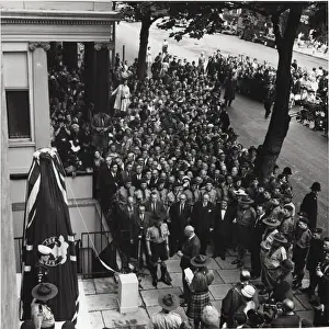 Statue unveiling at Baden Powell House, London