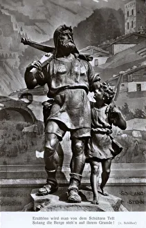 Switzerland Gallery: Statue of William Tell and his son