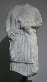 Evora Prints: Statue of a young man carrying an offering (a)
