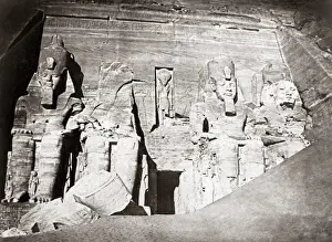 Simbel Prints: Statues, Abu Simbel, Egypt, circa 1880s