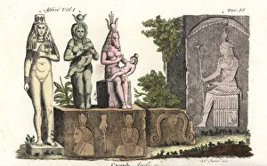 Cows Gallery: Statues of the Egyptian goddess Isis in different forms