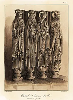 Statues of the Frankish kings in the Abbey of St. Germain de Pre