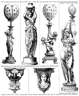 Globes Prints: Statuesque Oil Lamps