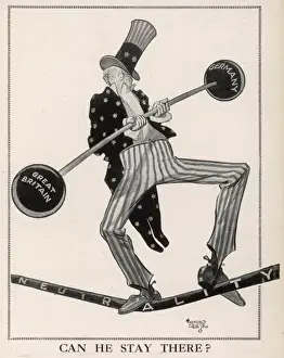 Status Prints: Can He Stay There by Alfred Leete
