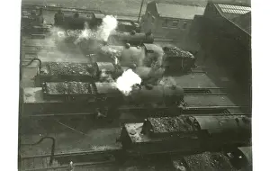 Steam Engine by their locomotive shed - Scotland