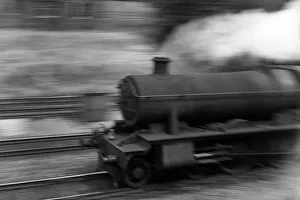 Billowing Prints: Steam engine speeding along