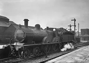 Steam engine in a station