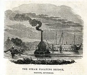The Steam Floating Bridge, Torpoint, Devonshire