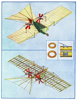 Henson Prints: Steam Flying Machine aircraft proposed by Henson