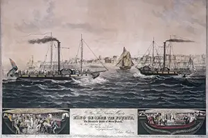 Margate Prints: Steam Packets off Margate 1821