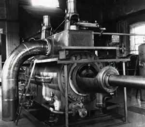 Glyn Prints: Steam powered winding engine, South Wales