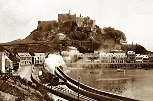 Steam railway, Mount Orgueil Castle, Jersey, Channel Islands