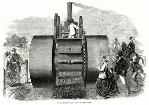 Aveling Gallery: Steam road-roller used in Hyde Park 1866