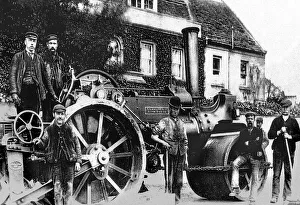 Gang Prints: Steam roller and road gang Victorian period