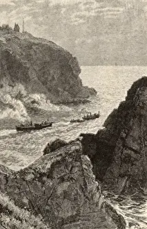 Empties Prints: Steam Seine Boats going out by Charles Napier Hemy