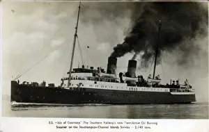 Guernsey Prints: Steam Ship Isle of Guernsey Railway Boat
