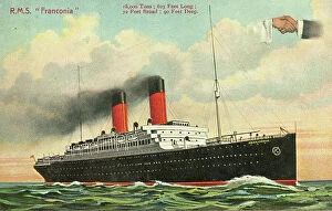 Hugo Collection: Steam Ship RMS Franconia Postard Published By