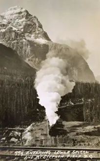 Billowing Prints: Steam train in British Columbia, Canada