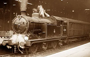 Hertford Prints: Steam train to Hertford possibly 1930s