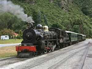 Steam train at Kingston, South Island, New Zealand Steam train at Kingston, South Island, New Zealand