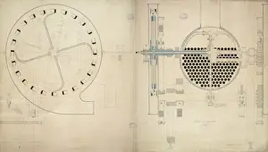 Detail of a steam turbine locomotive