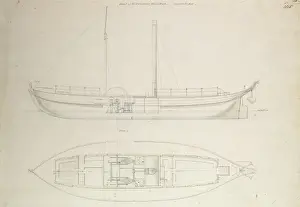 The steam yacht Caledonia, engineering drawing