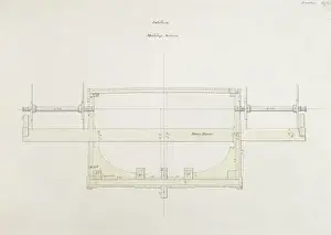 Steam yacht Caledonias midship section, London