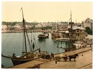 Steam Boat Prints: Steamboat pavillion and Jurgensbij, Flensburg, Schleswig-Hol
