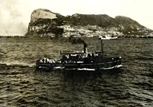Pleasure Prints: Steamboat pleasure cruiser off Gibraltar