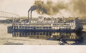 Riverboat Prints: Steamboat Virginia, Ohio River, USA