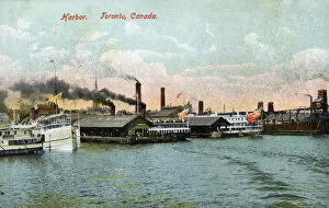 Steamers Collection: Steamboats in the Harbour - Toronto, Canada