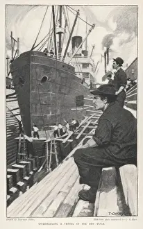 Steamer in Dry Dock