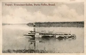 Madeira Prints: Steamer Francisco Salles - Porto-Velho, Brazil