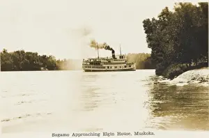 Muskoka Prints: Steamer on Muskoka Lakes, Ontario, Canada