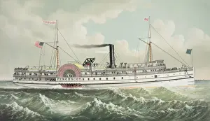 Forming Prints: Steamer Penobscot: one of the fleet forming the line between