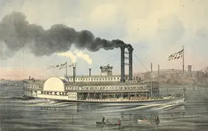 Waters Prints: Steamer Robt. E. Lee. Champion of the western waters