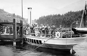 Katrine Prints: Steamer Sir Walter Scott on at Stronachlachar