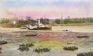 Paddle Gallery: Steamer Solent leaving Lymington Pier for Isle of Wight