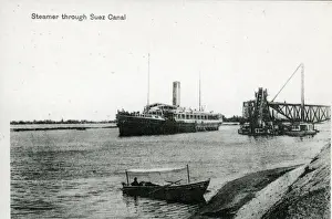 Through Prints: Steamer Through Suez Canal, Suez