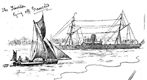 Images Dated 16th December 2004: The Steamer Tiverton off Gravesend, 1884