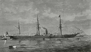 Steamboat Prints: Steamship Antonio Lopez from Compania Trasatlantica Espanola