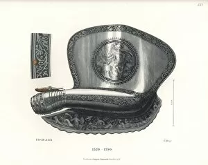 Artworksandappliancesfromthemiddleagestothe17thcentury Collection: Steel buckler or shield for a Rennen joust, 16th century