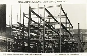 Wardour Prints: Steel Frame Building construction - London