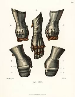 Iillustration Gallery: Steel plate gauntlets of the late 15th century