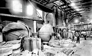 Converting Prints: Steel Works Bessemer Converting Shop early 1900s
