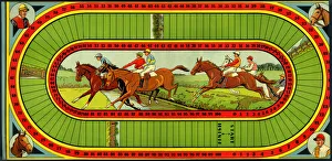 Images Dated 22nd August 2019: Steeple Chase, horse racing board game