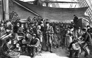Images Dated 25th November 2011: Steerage of a North German Lloyds Atlantic Steam-ship, 1872